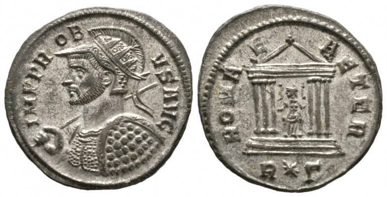 Probus (276-282), Radiate, Rome, AD 281, 4.40g, 23mm. Radiate, helmeted and cuir...