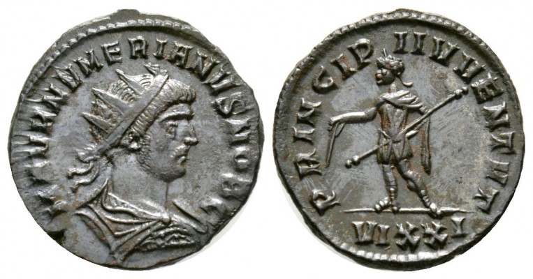Numerian (Caesar, 282-283), Radiate, Ticinum, late AD 282, 3.99g, 21mm. Radiate,...