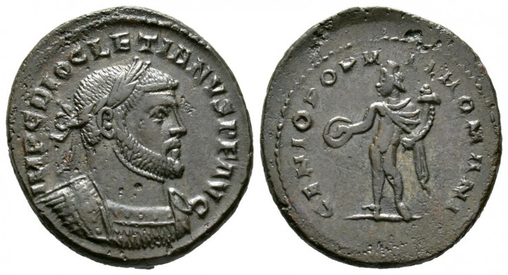 Diocletian (284-305), Follis, Londinium, AD 300, 10.54g, 29mm. Laureate and cuir...
