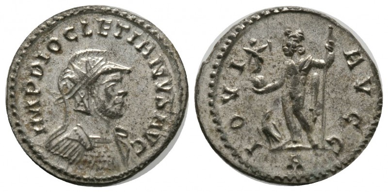 Diocletian (284-305), Radiate, Lugdunum, 290-1, 3.83g, 23mm. Radiate, helmeted a...