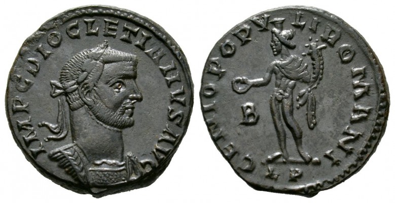 Diocletian (284-305), Follis, Lugdunum, AD 297, 11.56g, 26mm. Laureate and cuira...