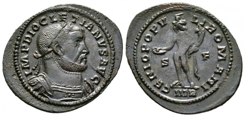 Diocletian (284-305), Follis, Treveri, c. 302-3, 6.63g, 33mm. Laureate and cuira...