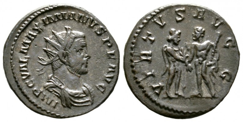 Maximianus (286-305), Radiate, Lugdunum, 287-9, 2.99g, 21mm. IMP C VAL MAXIMIANV...