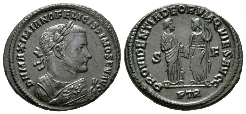 Maximianus (Senior Augustus, 305-307), Follis, Treveri, 305-306, 9.85g, 28mm. La...