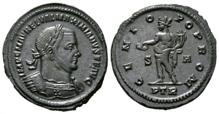 Maximianus (Second reign, 307-308), Follis, Treveri, 8.04g, 29mm. Laureate and c...