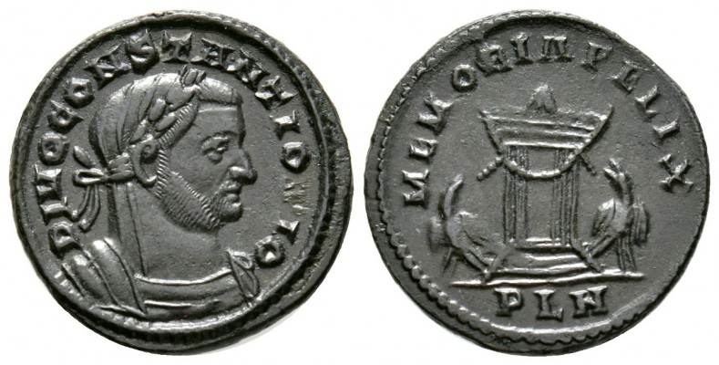 Divus Constantius I (died 306), Follis, Londinium, 307-310, 6.75g, 25mm. Veiled,...