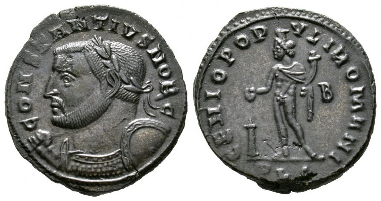 Constantius I (Caesar, 293-305), Follis, Lugdunum, 301-3, 9.59g, 28mm. Laureate ...