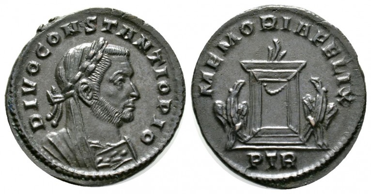 Divus Constantius I (died 306), Follis, Treveri, 307-8, 6.43g, 27mm. Laureate, v...