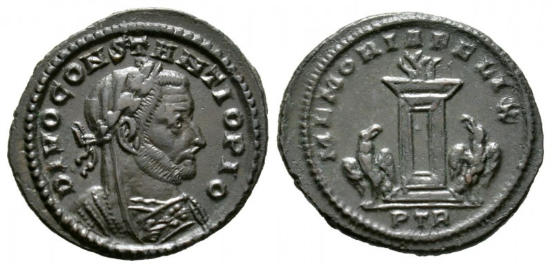 Divus Constantius I (died 306), Follis, Treveri, 307-8, 4.12g, 23mm. Laureate, v...
