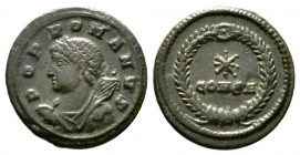 Constantine I (307/310-337), Æ, Constantinople, commemorative issue struck in celebration of the foundation of Constantinople, AD 330, 1.49g, 14mm. Dr...
