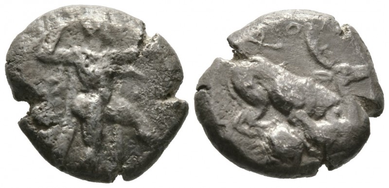 Cyprus, Kition, Baalmelek II (c. 425-400 BC), Stater, 10.61g, 20mm. Herakles in ...