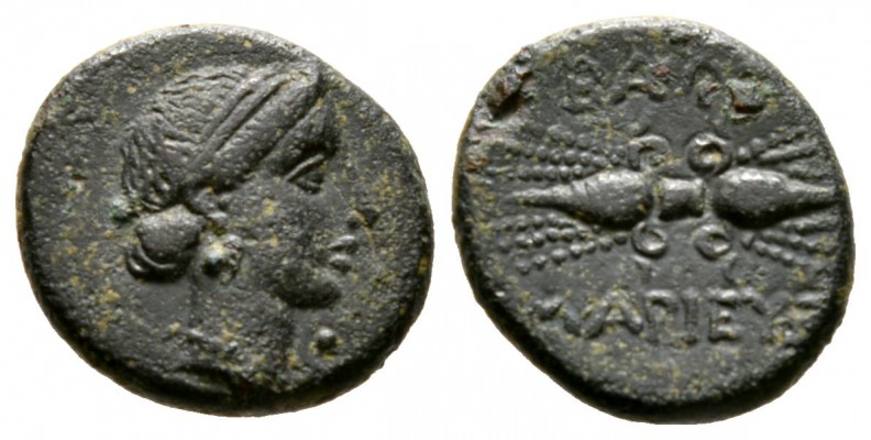 Cyprus, Marion, Timocharis (4th century BC), Æ, 2.38g, 13mm. Head of Aphrodite r...