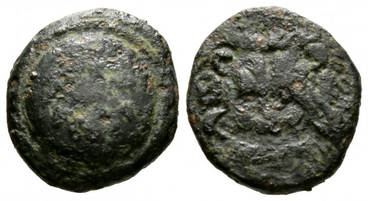 Cyprus, Marion, Stasioikos II (322-312 BC), Æ, 4.02g, 15mm. Shield with wreath /...