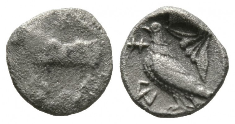 Cyprus, Paphos, Stasandros, c. 450-400 BC, Obol, 0.71g, 8mm. Bull standing left;...