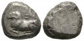 Cyprus, Salamis, Euelthon (c. 530/15-480 BC), Stater, 11.04g, 18mm. Ram recumbent left / Blank. Asyut 787–803; SNG Cop. 31. Very Fine