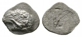 Cyprus, Salamis, Euelthon (c. 530/15-480), Hemiobol, 0.37g, 8mm. Head of ram left / Blank. Cf. SNG Cop. 33 (Obol); cf. BMC 8-9 (same). Porous, About V...