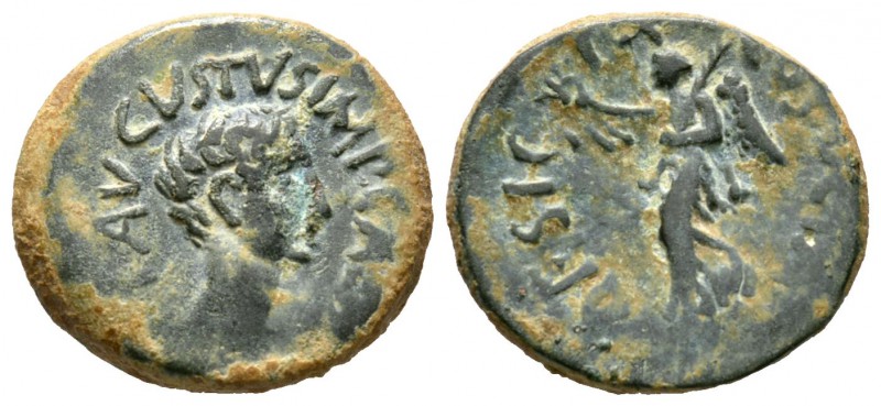 Augustus (27 BC-AD 14), Cyprus, Paphos(?), Æ, 26 BC, 7.94g, 22mm. Bare head righ...
