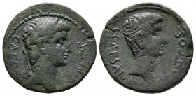 Augustus with Caius Caesar (27 BC-AD 14), Cyprus, Paphos, As, AD 1, 6.33g, 25mm. Laureate head of Augustus right / Bare head of Caius Caesar right. RP...