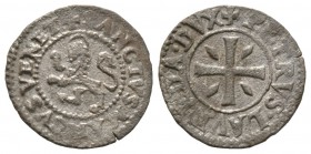 Cyprus, Venetian Rule, Pietro Loredano, 1567-1570, 4 Carzie, Cyprus, 1.73g, 18mm. Cross pattée; lozenge in each quarter / Lion rampant left. Paolucci ...