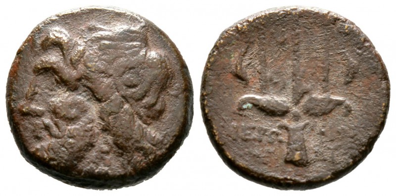 Sicily, Syracuse, Hieron II (274-216 BC), Æ, c. 263-218 BC, 6.15g, 17mm. Head of...
