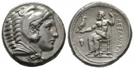 Kings of Macedon, Alexander III ‘the Great’ (336-323 BC), Tetradrachm, Amphipolis, c. 332-326 BC, 17.21g, 24mm. Head of Herakles right, wearing lion s...
