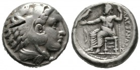 Kings of Macedon, Alexander III ‘the Great’ (336-323 BC), Tetradrachm, Amphipolis, c. 332-326 BC, 16.88g, 24mm. Head of Herakles right, wearing lion s...