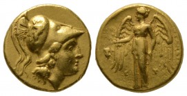Kings of Macedon, Alexander III ‘the Great’ (336-323 BC), Stater, Memphis, 332-323 BC, 8.53g, 17mm. Helmeted head of Athena right, griffin on helmet /...