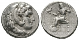 Kings of Macedon, Alexander III ‘the Great’ (336-323 BC), Tetradrachm, Uncertain mint, 16.64g, 25mm. Head of Herakles right, wearing lion skin / Zeus ...