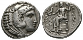 Kings of Macedon, Philip III Arrhidaios (323-317 BC), Tetradrachm, in the name of Alexander III, Amphipolis, c. 318-317 BC, 16.99g, 26mm. Head of Hera...