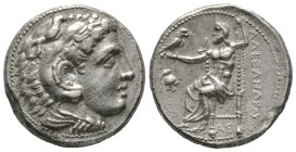 Kings of Macedon, Philip III Arrhidaios (323-317 BC), Tetradrachm, in the name of and types of Alexander III, Pella, c. 323-318/7 BC, 16.84g, 26mm. He...