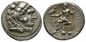 Kings of Macedon, Philip III Arrhidaios (323-317 BC), Tetradrachm, in the name of and types of Alexander III, Tyre, dated RY 28 of Azemilkos (322/1 BC...