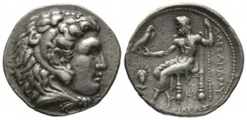 Kings of Macedon, Philip III Arrhidaios (323-317 BC), Tetradrachm, Babylon, in the name of Alexander III, 16.99g, 28mm. Head of Herakles right, wearin...