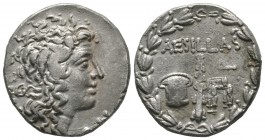 Macedon, Roman Province, Aesillas, Quaestor, c. 95-70 BC, Tetradrachm, Uncertain mint, 16.17g, 28mm. Head of the deified Alexander the Great right; Θ ...
