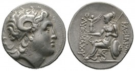 Kings of Thrace, Lysimachos (305-281 BC), Tetradrachm, Lampsakos, 17.06g, 29mm. Diademed head of the deified Alexander right, with horn of Ammon / Ath...