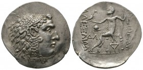 Thrace, Mesambria, c. 175-150 BC, Tetradrachm, in the name and types of Alexander III of Macedon, 16.63g, 36mm. Head of Herakles right, wearing lion s...