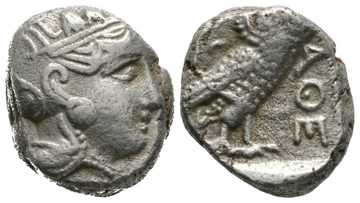 Attica, Athens, c. 353-294 BC, Tetradrachm, 16.07g, 21mm. Helmeted head of Athen...