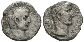 Tiberius with Divus Augustus (AD 14-37), Egypt, Alexandria, Tetradrachm, year 7 (AD 20/21), 9.72g, 24mm. Laureate head of Tiberius right / Radiate hea...