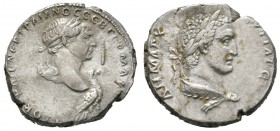 Trajan (98-117), Seleucis and Pieria, Antioch, Tetradrachm, 103-11, 14.02g, 26mm. Laureate head of Trajan right above eagle standing right; club in ri...