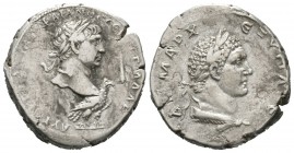 Trajan (98-117), Seleucis and Pieria, Antioch, 103-9, 14.44g, 28mm. Laureate head of Trajan right above eagle standing right; club in right field / La...