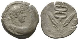 Hadrian (117-138), Egypt, Alexandria, Tetradrachm, year 19 ? (134/5). Laureate, draped and cuirassed bust right / Caduceus between two corn-ears. Cf. ...