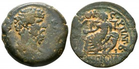 Aelius (Caesar, 136-138), Egypt, Alexandria, Drachm, year 21 (136/7), 20.12g, 33mm. Bareheaded and draped bust right / Homonoia enthroned left, holdin...