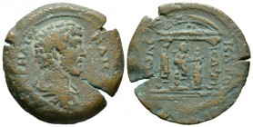Marcus Aurelius (Caesar, 139-161), Egypt, Alexandria, Drachm, year 12 of Antoninus Pius (148/9), 24.26g, 35mm. Bareheaded, draped and cuirassed bust r...