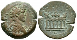 Marcus Aurelius (Caesar, 139-161), Egypt, Alexandria, Drachm, year 17 of Antoninus Pius (153/4), 24.26g, 35mm. Bareheaded, draped and cuirassed bust r...