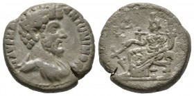 Marcus Aurelius (161-180), Egypt, Alexandria, Tetradrachm, year 4 (163/4), 9.80g, 22mm. Bare-headed and draped bust right / Tyche seated left, holding...