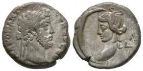 Commodus (177-192), Egypt, Alexandria, Tetradrachm, year 30 (189/90), 12.01g, 23mm. Laureate head right / Bust of Selene left; crescent before. Köln 2...