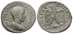 Gordian III (238-244), Seleucis and Pieria, Antioch, Tetradrachm, 241-4, 13.72g, 27mm. Laureate, draped and cuirassed bust right / Eagle standing faci...