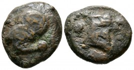 Roman Republic, Anonymous, Cast Uncia, Rome, c. 265 BC, 19.18g, 27mm. Knucklebone / Knucklebone. Vecchi, ICC 46; Cr. 21/6; HNItaly 293. Fair.