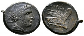 Roman Republic, Anonymous, Semuncia, Rome, c. 217-215 BC, 6.62g, 22mm. Head of Mercury right, wearing winged petasos / Prow of galley right. Cr. 38/7....
