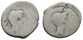 Roman Republic, Julius Caesar and Mark Antony, Denarius, military mint traveling with Antony in Cisalpine Gaul, 43 BC, 3.45g, 18mm. Head of Mark Anton...