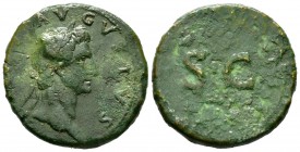 Divus Augustus (died AD 14), Sestertius, Rome, Restitution issue struck under Nerva, AD 98, 21.61g, 33mm. Laureate head of Augustus right / Legend aro...